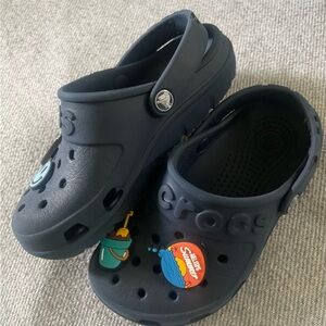 Toddler Dark Blue / Navy Blue Crocs size 9C Well kept Slippers Sandals Clogs 9